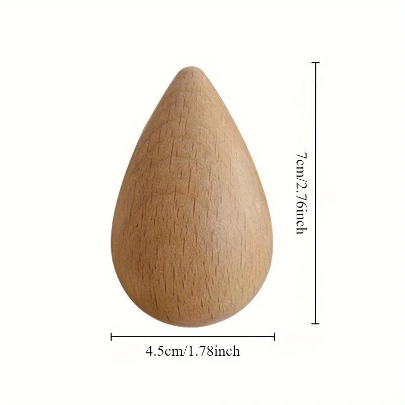 S Wooden Teardrop Hooks - Heavy Duty Wall Hooks for Keys, Hats, Bags, Scarves - Rustic Farmhouse Decor -... - House Of Avana