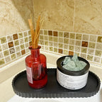 S Bathroom Vanity Tray, 19.81cm and 29.97cm Marble Pattern Bathroom Trays for Counter, Perfume Key... - House Of Avana
