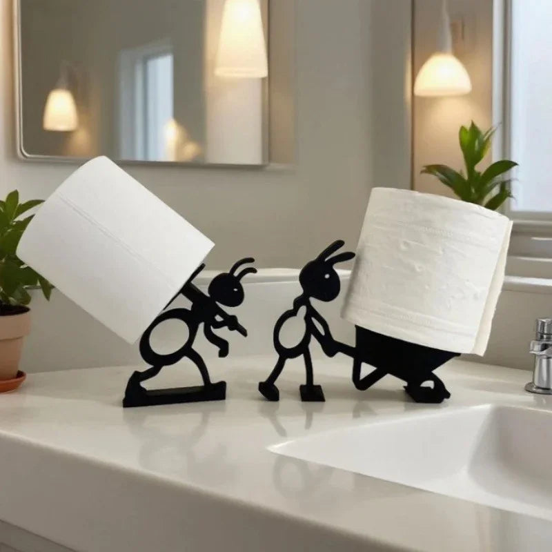 S Modern Ant-shaped Toilet Paper Holders - Self-adhesive, Durable Plastic, Cute Animal Design for... - House Of Avana