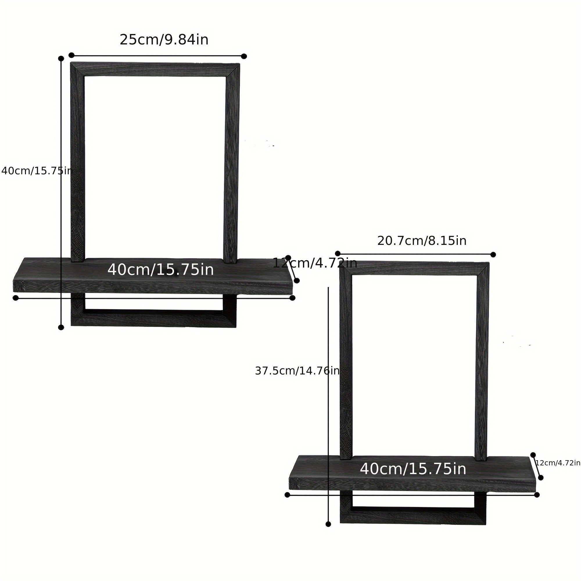2pcs Modern Farmhouse Floating Shelves, Wall-Mounted Wooden Storage for Home Decor, Rustic & Durable, Easy Installation, Stylish Organizer for Various Room Types, Shelves for Storag House Of Avana