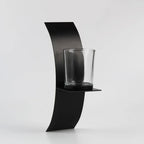 S, Wall Sconce Candle Holder, 3d Curved Wall Candle Holder, Black Iron Candle Holder, Wall Hanging... - House Of Avana