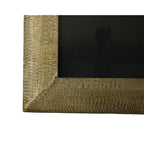 3 Piece Brass Clad Wood Picture Frame Set, close-up view - House Of Avana