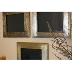 3 Piece Brass Clad Wood Picture Frame Set, back view - House Of Avana