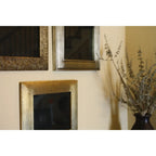 3 Piece Brass Clad Wood Picture Frame Set, lifestyle image - House Of Avana