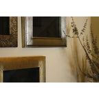 3 Piece Brass Clad Wood Picture Frame Set, top view - House Of Avana