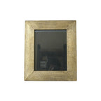 3 Piece Brass Clad Wood Picture Frame Set, angled view - House Of Avana