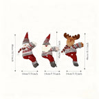 3 Christmas-themed Curtain Buckles | Santa Claus, Christmas Deer, Snowman Designs for Living Room and Bedroom Holiday Decor House Of Avana