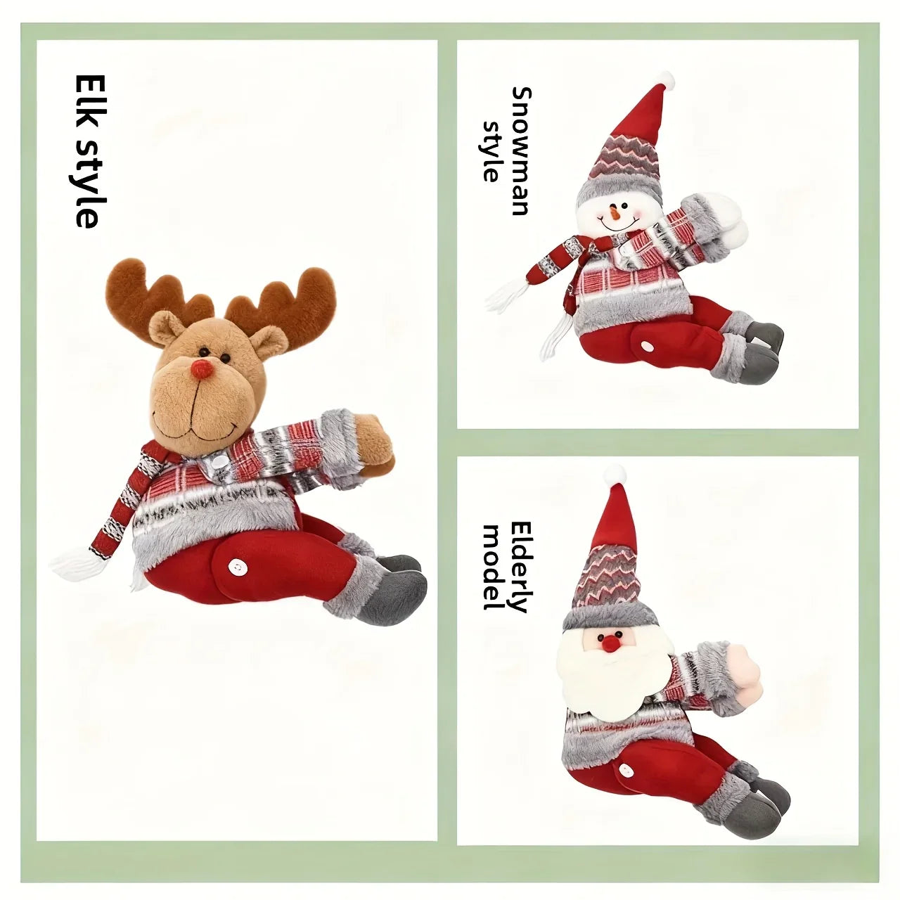 3 Christmas-themed Curtain Buckles | Santa Claus, Christmas Deer, Snowman Designs for Living Room and Bedroom Holiday Decor House Of Avana