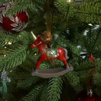 3 different shapes of wreath Christmas tree decoration pendants, resin material (with horses, bells, socks), with ribbons, pine cones and other decorations; suitable for Christmas tree decoration or room wall decoration, holi House Of Avana