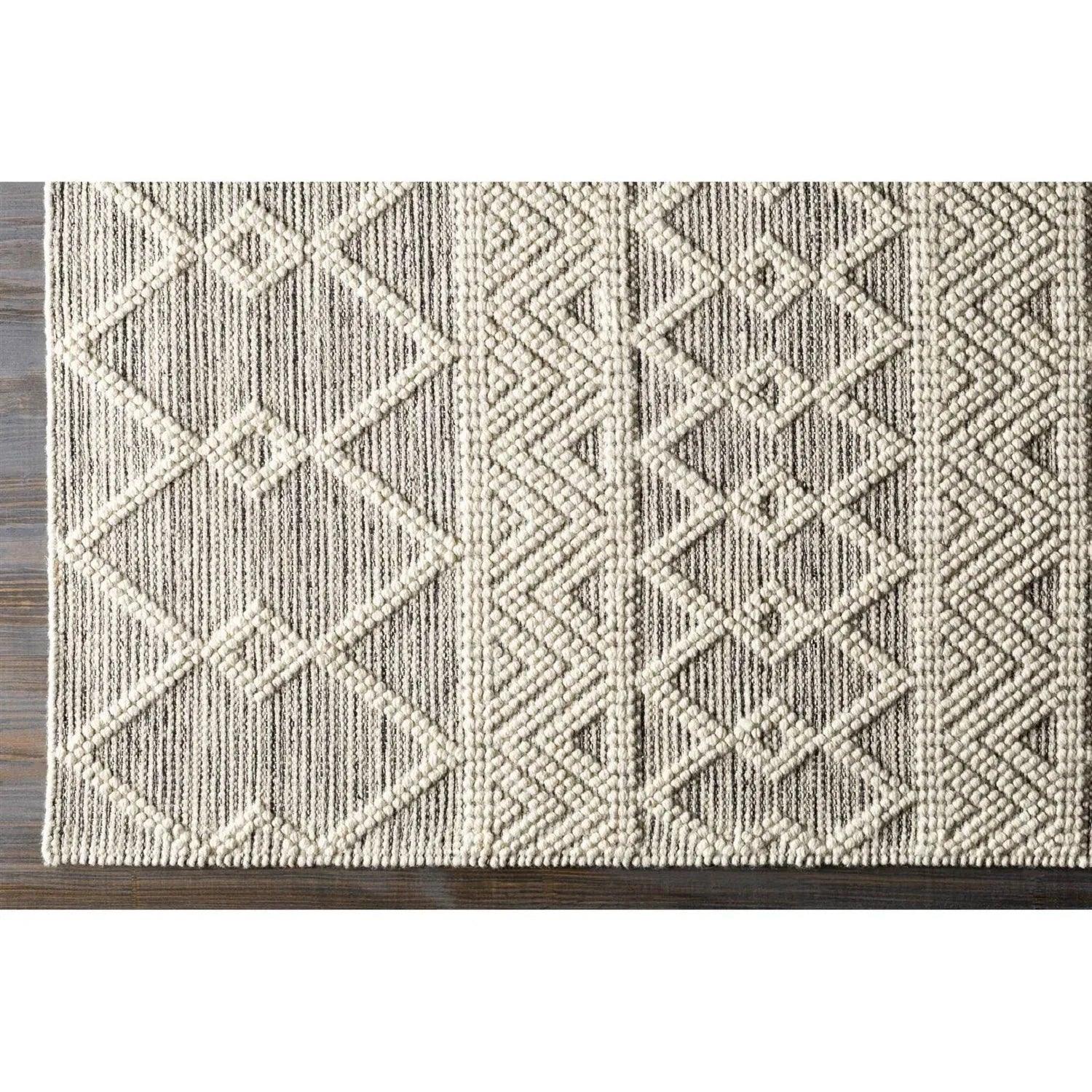 3-ft. x 5-ft. Hand Woven Wool Blend Grey Beige Ivory Persian Style Area Rug