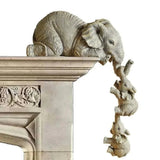 Handmade Cute Elephant Hug Baby Sculpture Elephant set House Of Avana