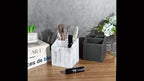 3-slot Toothbrush Holder with Drain Hole - Durable Resin Bathroom Organizer for Toothpaste &... - House Of Avana