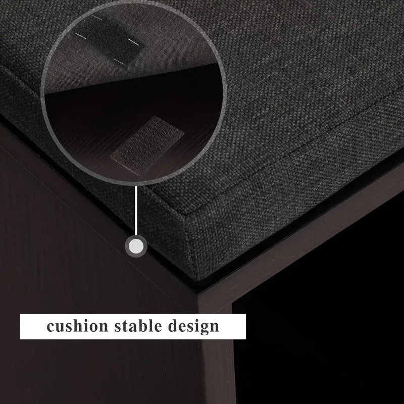 Shoe Storage Bench, Entryway Bench with Storage, 3-Tier Shoe Rack Bench 10 Cubbies Adjustable Shelves Shoe Organizer Shelf for Hallway Front Door Living Room Bedroom House Of Avana