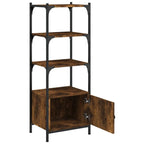Bookcase 3-Tier Smoked Oak 41x30x109.5 cm Engineered Wood House Of Avana