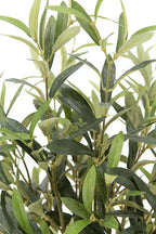 30" Faux Olive Arrangement in Artisan Vase, angled view - House Of Avana