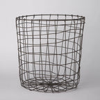 308 - Round Iron Basket Porto Boutique