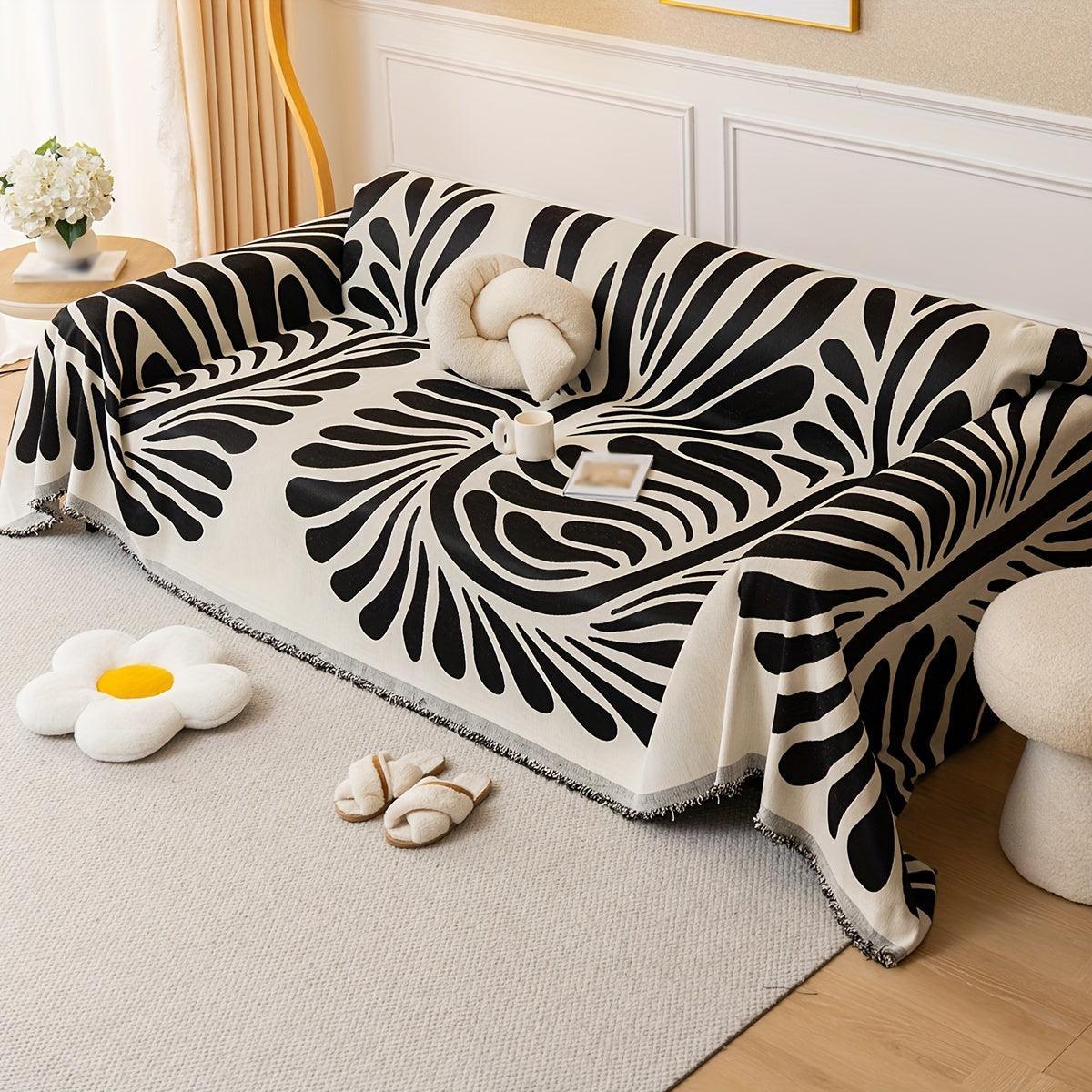 Versatile Chenille Sofa Cover - Pet-Friendly, Orange Dog Couch Cover topspet