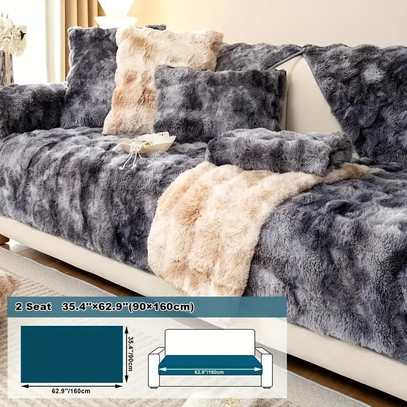 Luxurious Gradient Velvet Sofa Cover topspet