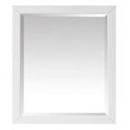 32-in x 28-in Bathroom Wall Mirror with White Solid Wood Frame