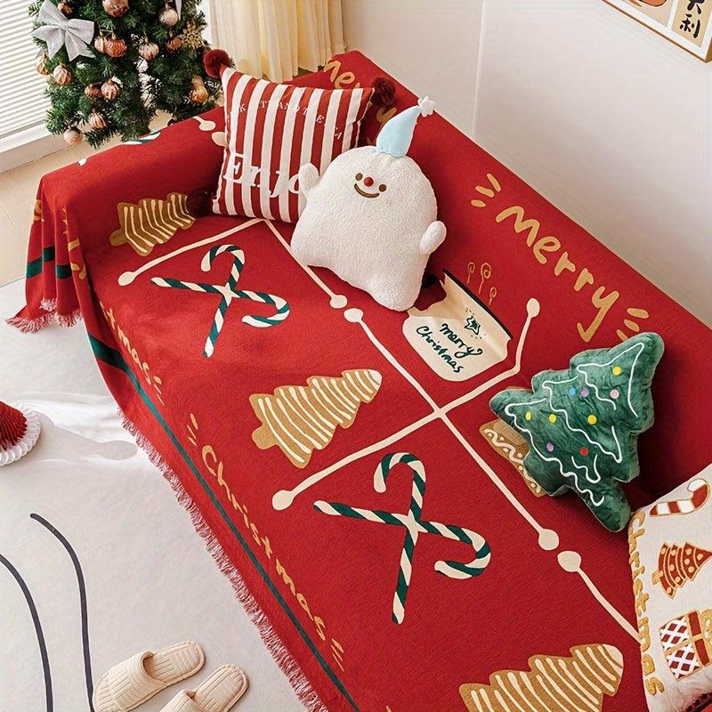 Protective Seat Cover, Christmas Chenille Couch Cove topspet