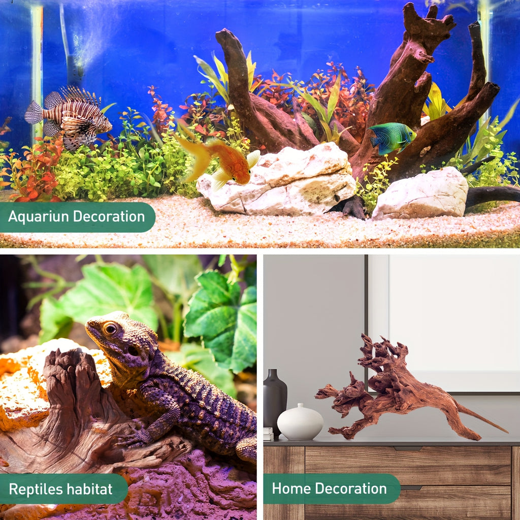 3pcs Natural Large Driftwood For Aquarium Decor, Sinking Wood Fish Tank Decor For Aquarium, Reptile Tank House Of Avana