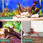 3pcs Natural Large Driftwood For Aquarium Decor, Sinking Wood Fish Tank Decor For Aquarium, Reptile Tank House Of Avana