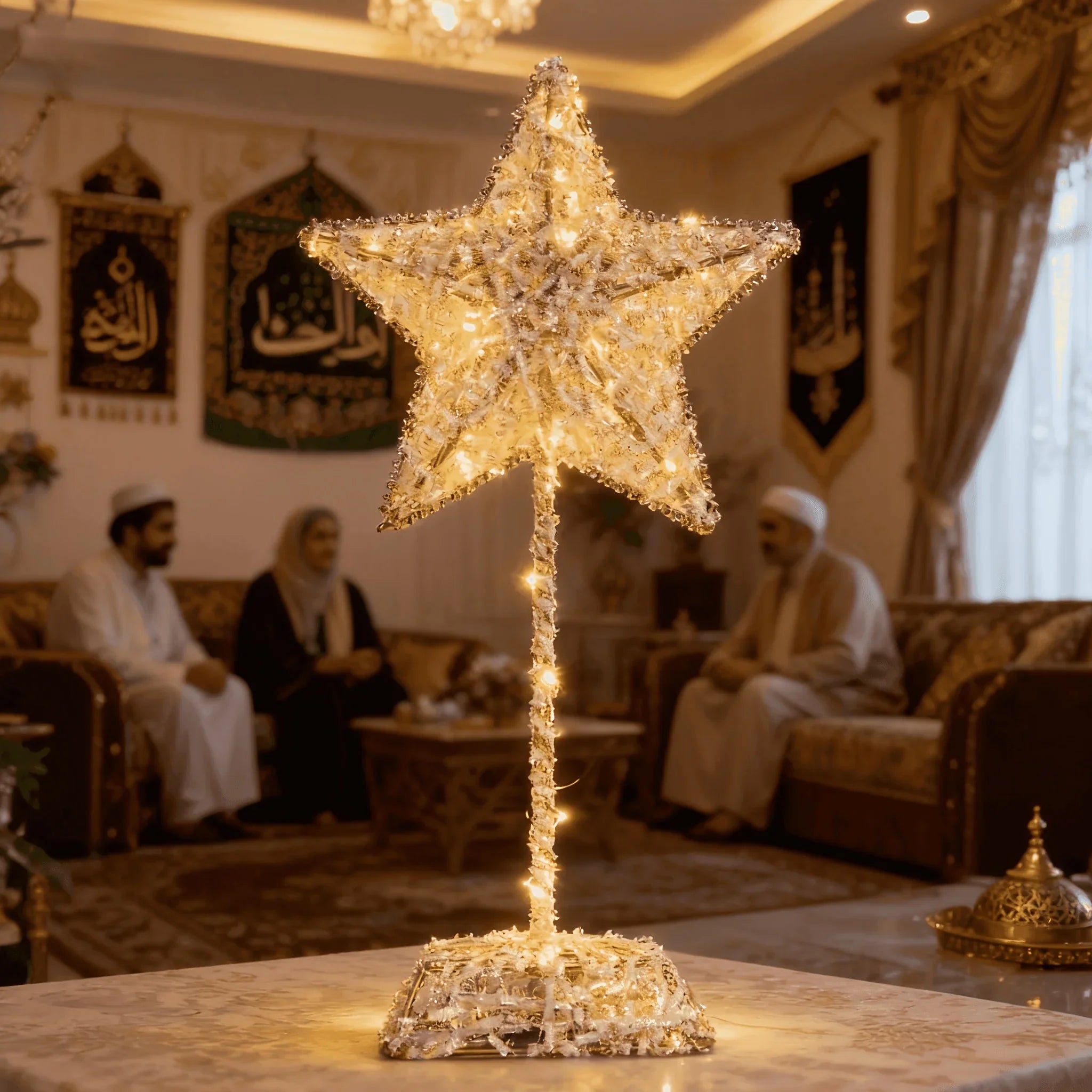 Ramadan Decoration - Metal Star with LED Lights
