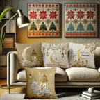 Pillowcase - Printed Golden 4pcs Set