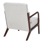 Mid-Century Modern Accent Chair, Arm Chair Living Room Chairs with Pillow Upholstered Reading Chair with Solid Wood Frame & Living Room Bedroom Balcony (beige) Streamdale Furniture
