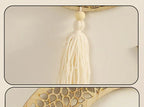 Minimalist Wooden Pendant - Natural Tassel Design