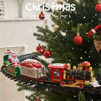 35.43-inch Large Electric Christmas Toy Train Set with Motorized Track System, Pull-Back/Crank/Push Operation, Flashing Lights & Realistic Sounds - Multicolor Locomotives & Train, Gift for Boys & Girls (Santa- Model Railroad House Of Avana
