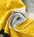 Handmade 16x16 Silk Velvet Geometric Throw Pillow in Gold and Gray – Luxury Down Feather Insert Canvello