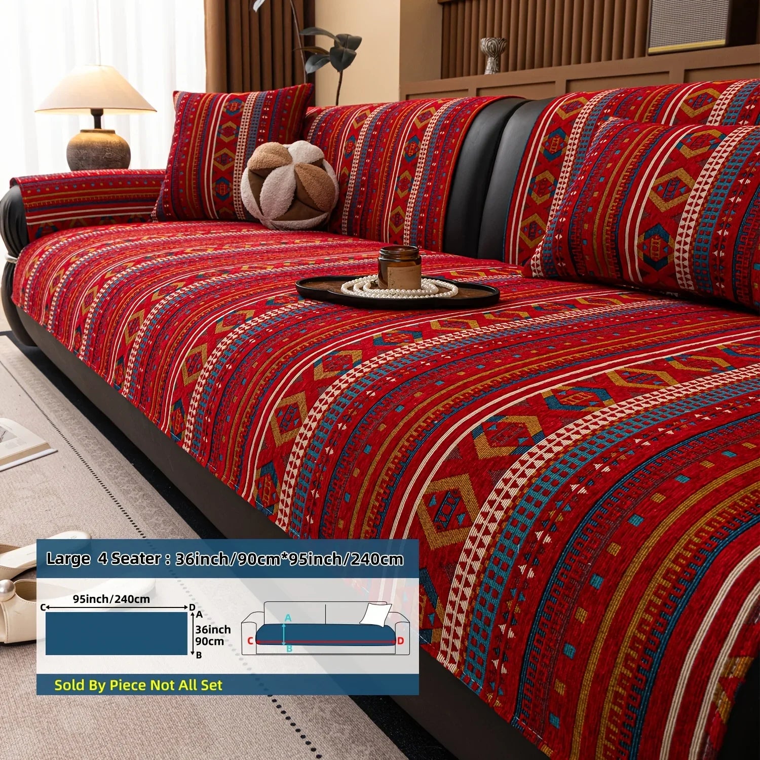 Sofa Cushion - Non-slip Chenille Geometric Multi-size