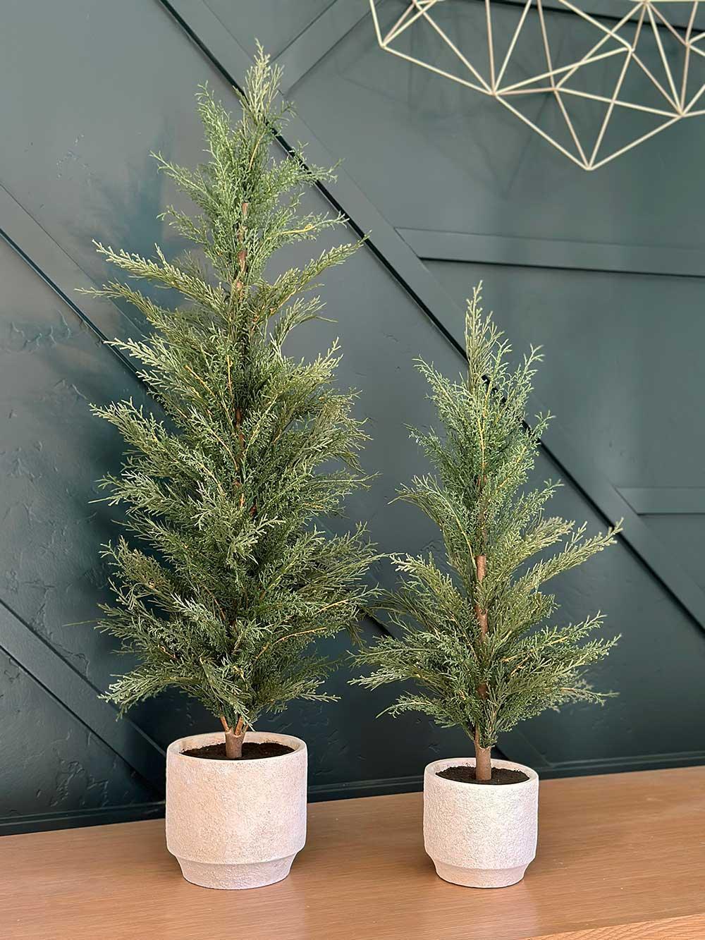 36" / 3’ Artificial Evergreen Cedar Tree, lifestyle image - House Of Avana