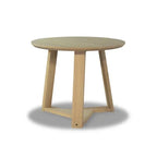36 Inch Round Scandinavian Solid Wood Dining Table in Blonde