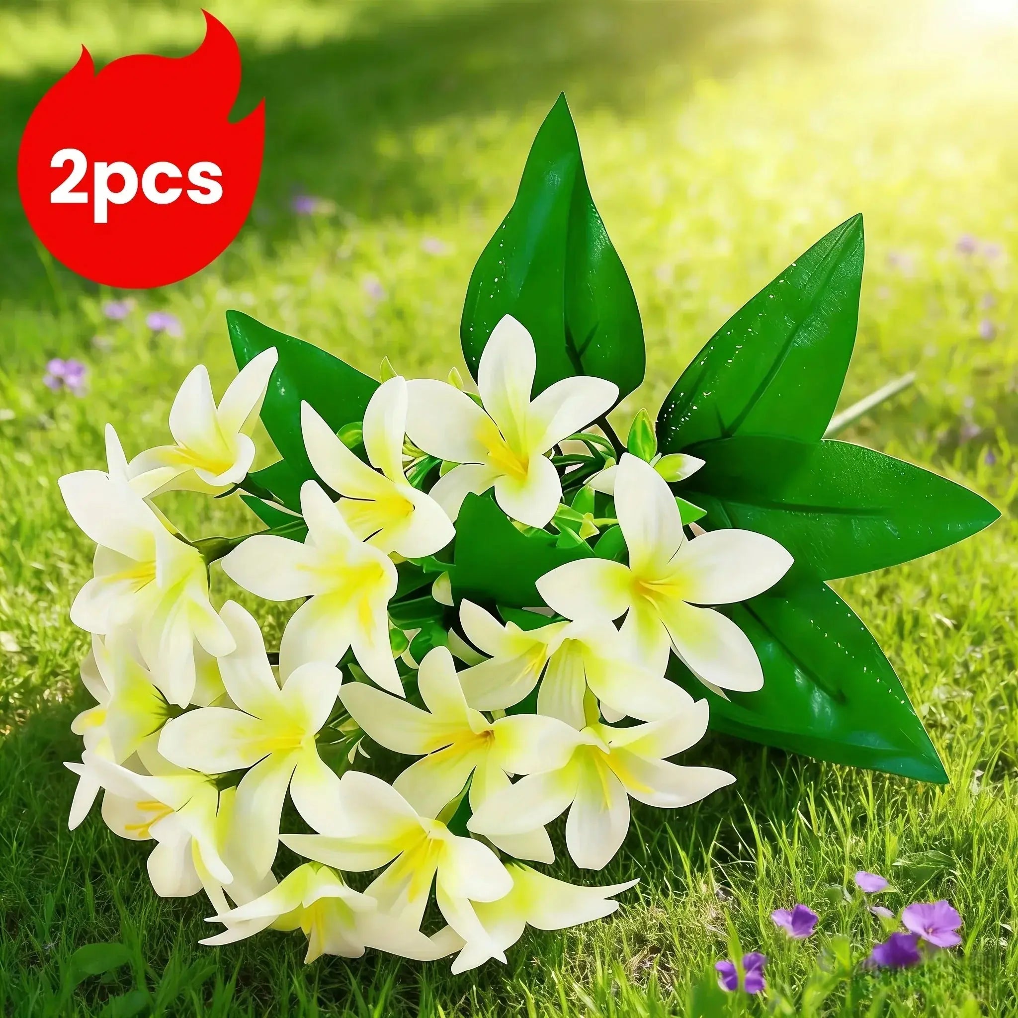36 Large Artificial White Lily Flowers - Realistic Touch Flowers for Outdoor/home Decor and Events -... - House Of Avana