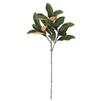 36" Faux Green Magnolia Leaf Stem, back view - House Of Avana
