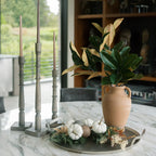 36" Faux Green Magnolia Leaf Stem, detail shot - House Of Avana