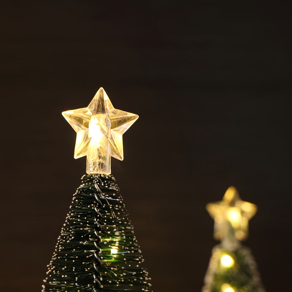 3pcs Christmas Tree, LED Copper Wire Light Tree, Christmas Holiday Decorations, Scenery Arrangement Accessories, Holiday Lighting, Small Ornaments for Indoor Home, Cedar House Of Avana