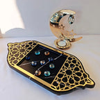 Golden Acrylic Tray - Ramadan Lantern Storage