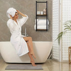 1pc French Country Style Wall-Mounted Storage Rack - Metal Towel and Bathroom Organizer with Multiple Shelves, Ideal for Living Rooms, Bathrooms, Hotels, and Homestays, Towel Rack for Bathroom House Of Avana