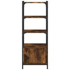 Bookcase 3-Tier Smoked Oak 41x30x109.5 cm Engineered Wood House Of Avana