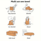 Versatile Chenille Sofa Cover - Pet-Friendly, Orange Dog Couch Cover topspet