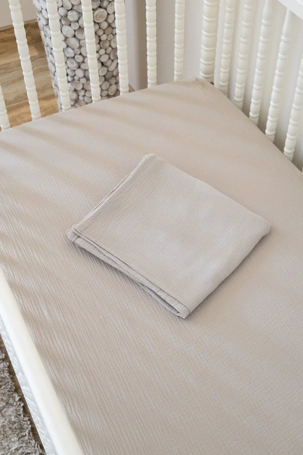 100% Organic Cotton Gauze Muslin Crib Sheet Cradle Comforts Co.