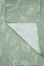 Organic Bamboo Cotton Muslin Swaddle Blanket in Natural Oasis Willow Cradle Comforts Co.