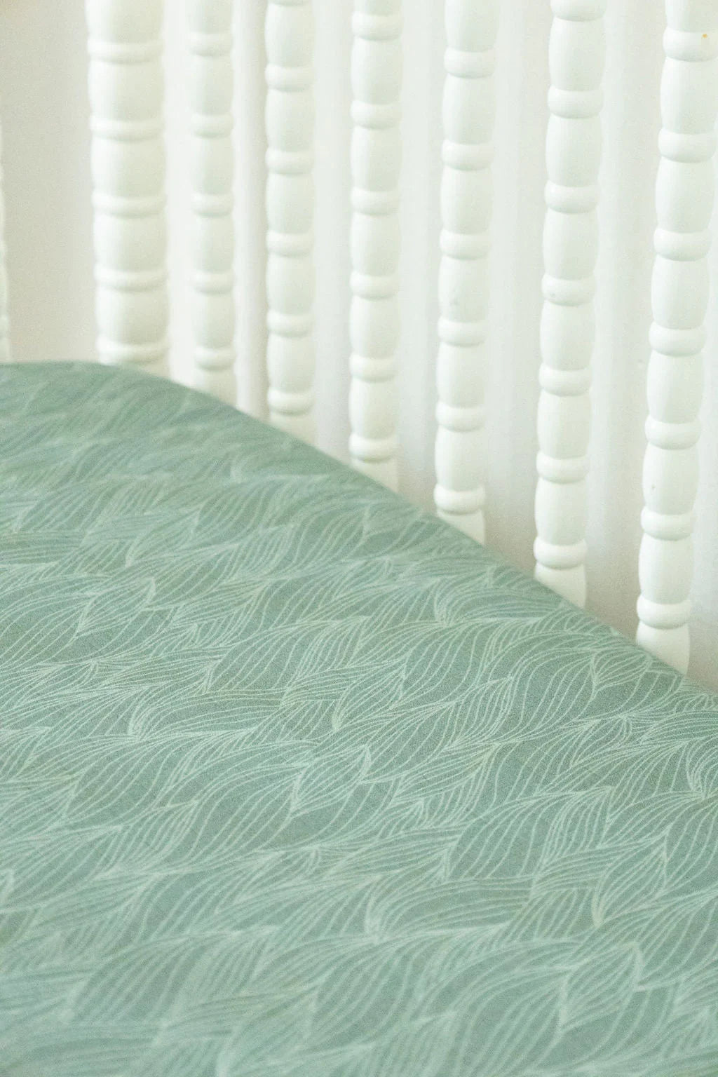 Organic Bamboo Blend Crib Sheet in Beanstalk Cradle Comforts Co.