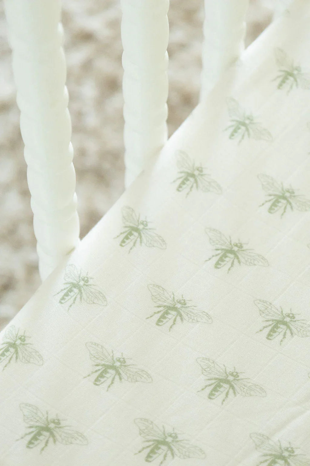 Organic Bamboo Blend Crib Sheet in Buzzy Bees Cradle Comforts Co.