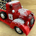 1pc Christmas Vintage Red Truck with Tree Figurine - Resin Collectible Tabletop Decor for Home & Holiday, Fashion Theme, Versatile Room Decor, Gift for Friends & Family House Of Avana