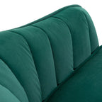 Velvet Tub chair, Luxury Accent Chair with Golden Metal Leg, Comfy Upholstered Armchair with Thick Padded Seat for Living Room, Green House Of Avana