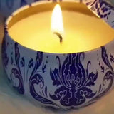 16pcs Blue And White Porcelain Scented Candle Smokeless, No Drip, Elegant Romantic Candle, Suitable For Family, Swimming Pool, Sabbath, Wedding, Church, Also Very Suitable For Halloween, Thanksgiving, Valentine'S Day And So O House Of Avana
